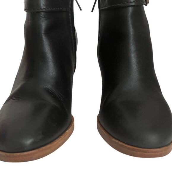 A.P.C. Black Buckle Heeled Ankle Boots Size 37 - Picture 5 of 13
